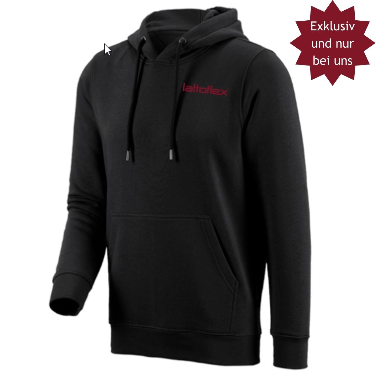 Lattoflex Hoodie Kapuzenpullover Vorderseite bedruckt mit Lattoflex. Lattoflex Hoodie Kapuzenpullover Vorderseite bedruckt mit Lattoflex.
