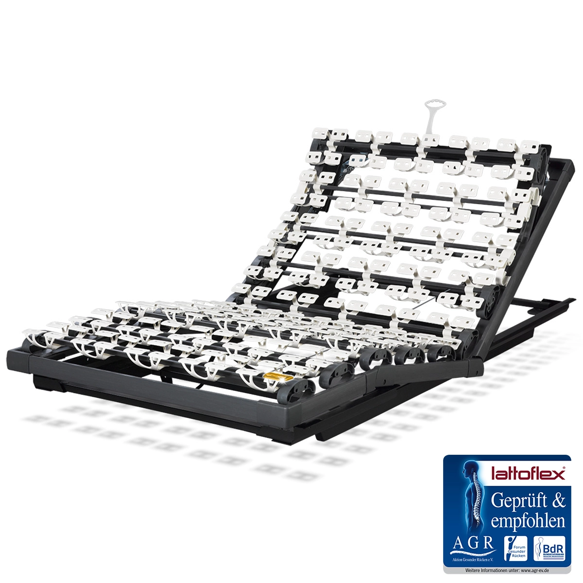 Lattoflex 270 Rahmen mit AGR ev Guetesiegel.