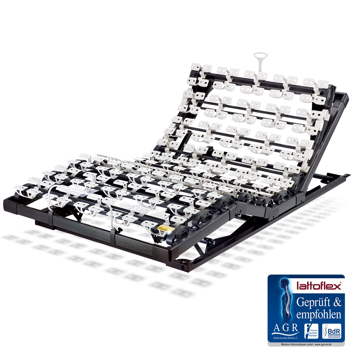 Lattoflex 283 Rahmen mit AGR ev Guetesiegel.