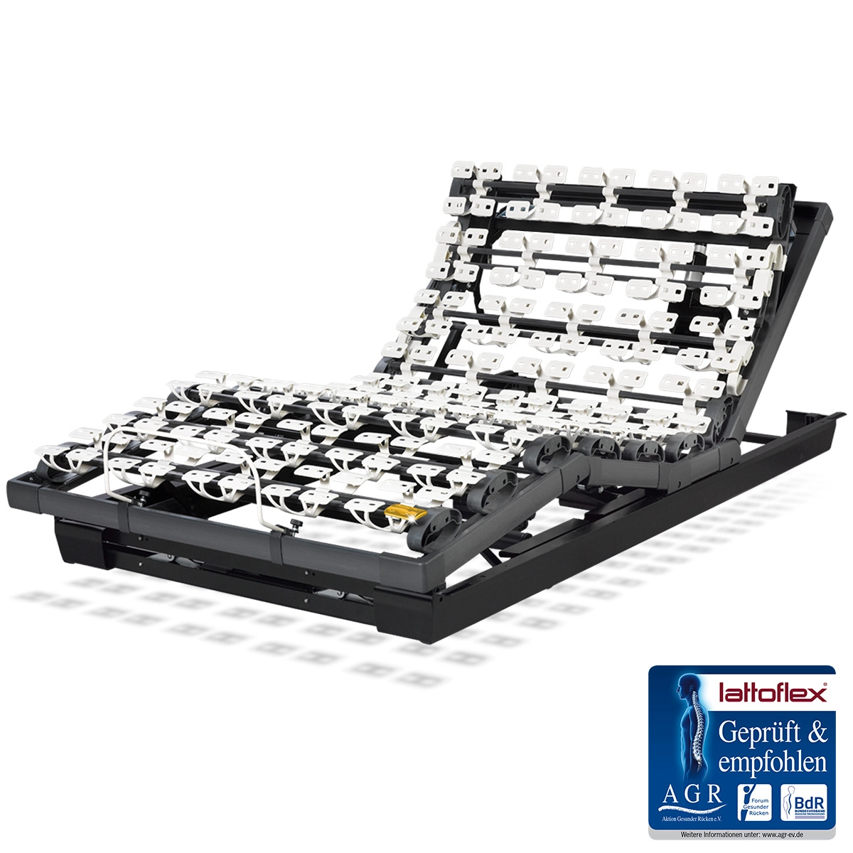 Lattoflex 293-K und 294-KU und 294-KS und 295 Rahmen mit AGR ev Guetesiegel.